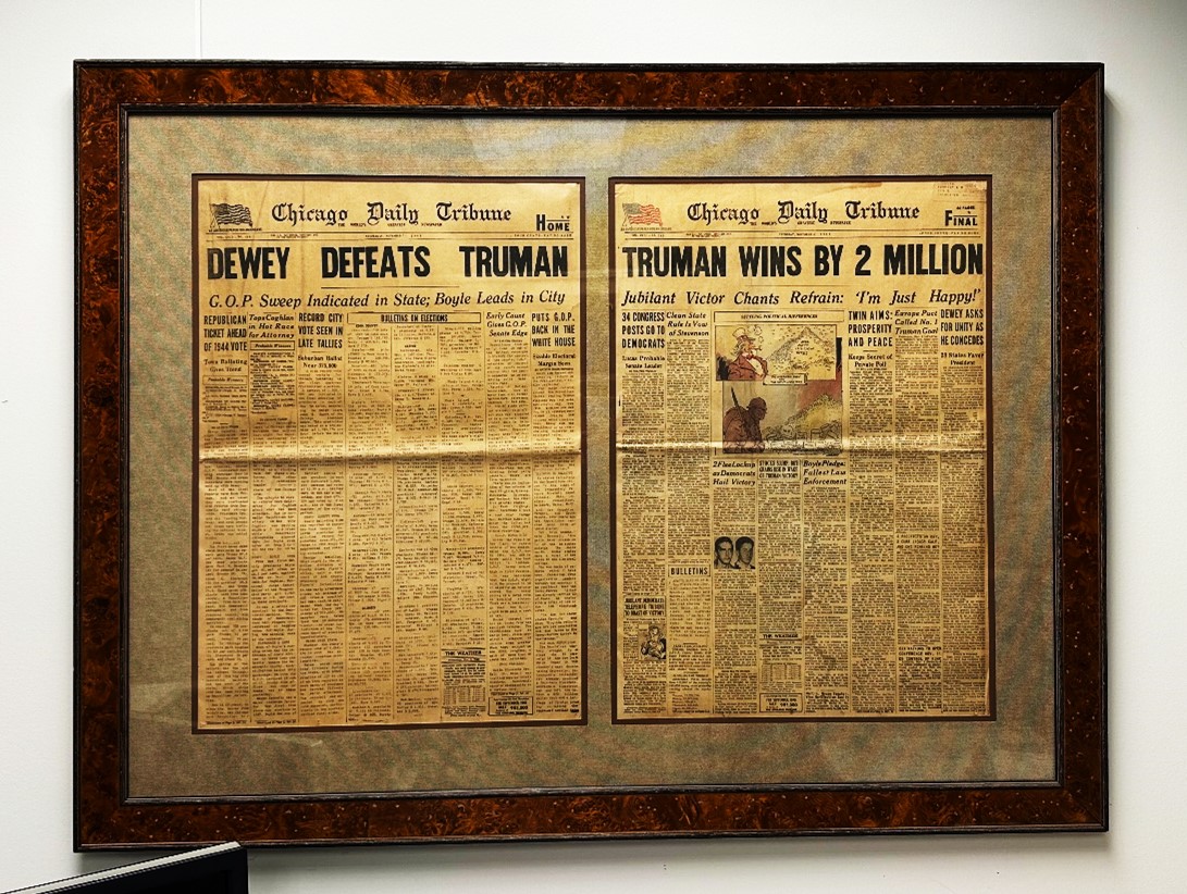 Noveber 3rd 1948 chicao tribune newspapers with different headlines