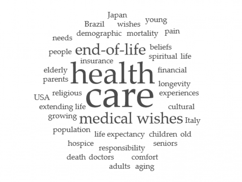 word cloud related to health and aging